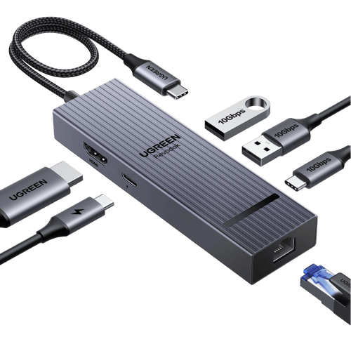 UGREEN Revodok Pro 1061 Hub USB - C 6 - en - 1 (10Gbps, 4K@60Hz, PD100W)