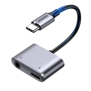 UGREEN 2 en 1 Adaptateur USB C vers Jack 3.5mm Supporte Audio et Charge Rapide 60W PD