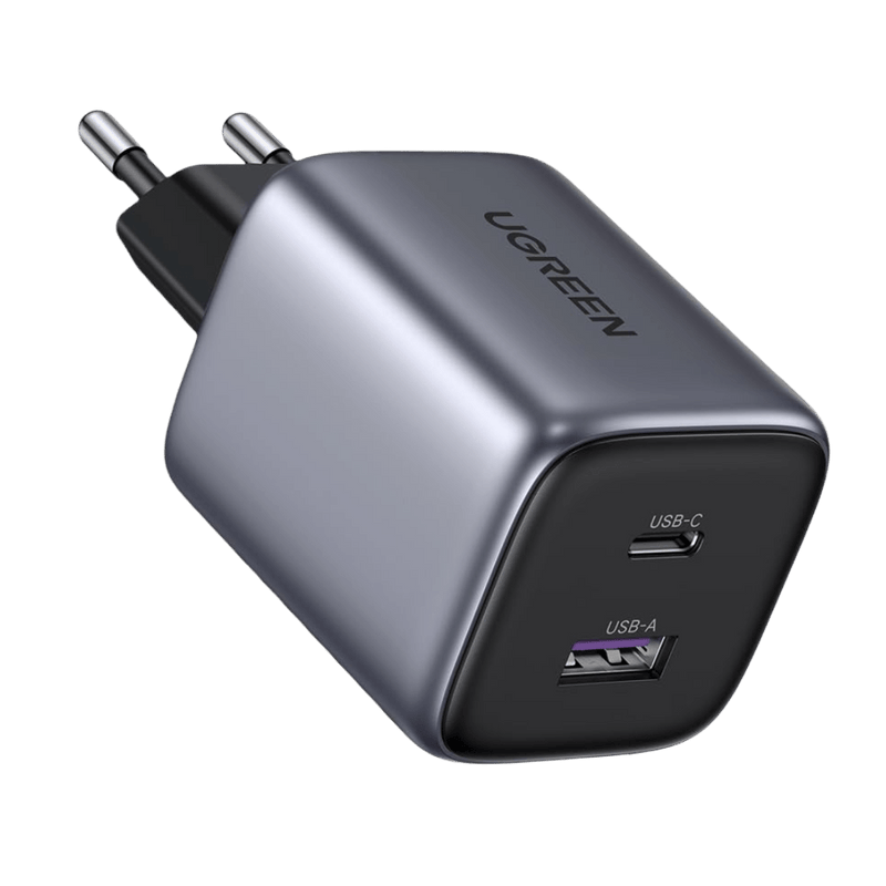 UGREEN Nexode 35W GaN Chargeur USB C Rapide avec Double Prise USB C et USB A