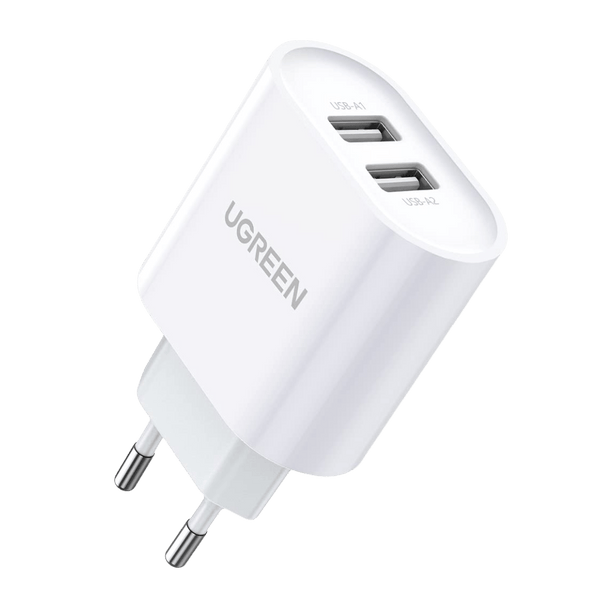 UGREEN Chargeur Secteur USB 2 Ports 3.4A avec Technologie Intelligente