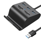UGREEN Hub USB A 3.0 avec Lecteur de Carte SD Micro SD MS M2 et 3 Ports£¨1M Cable£©