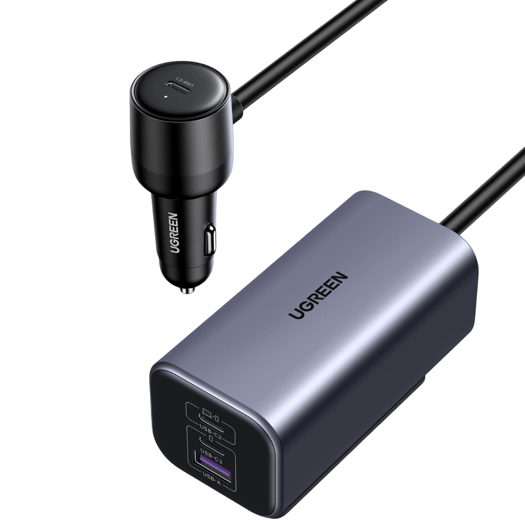 UGREEN 130W Chargeur Allume Cigare USB C GaN PD3.0 QC 4.0 PPS Chargeur Voiture Rapide 4 Ports
