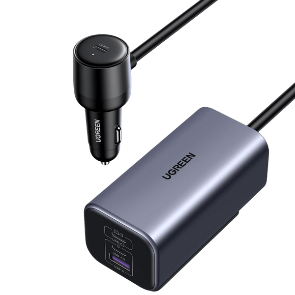 UGREEN 130W Chargeur Allume Cigare USB C GaN PD3.0 QC 4.0 PPS Chargeur Voiture Rapide 4 Ports