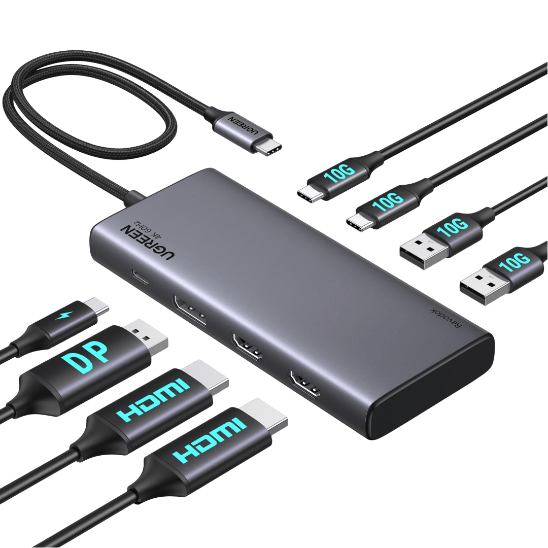 UGREEN Revodok 308 Hub USB C 8 - en - 1 (4K Triple Affichage, PD100W)