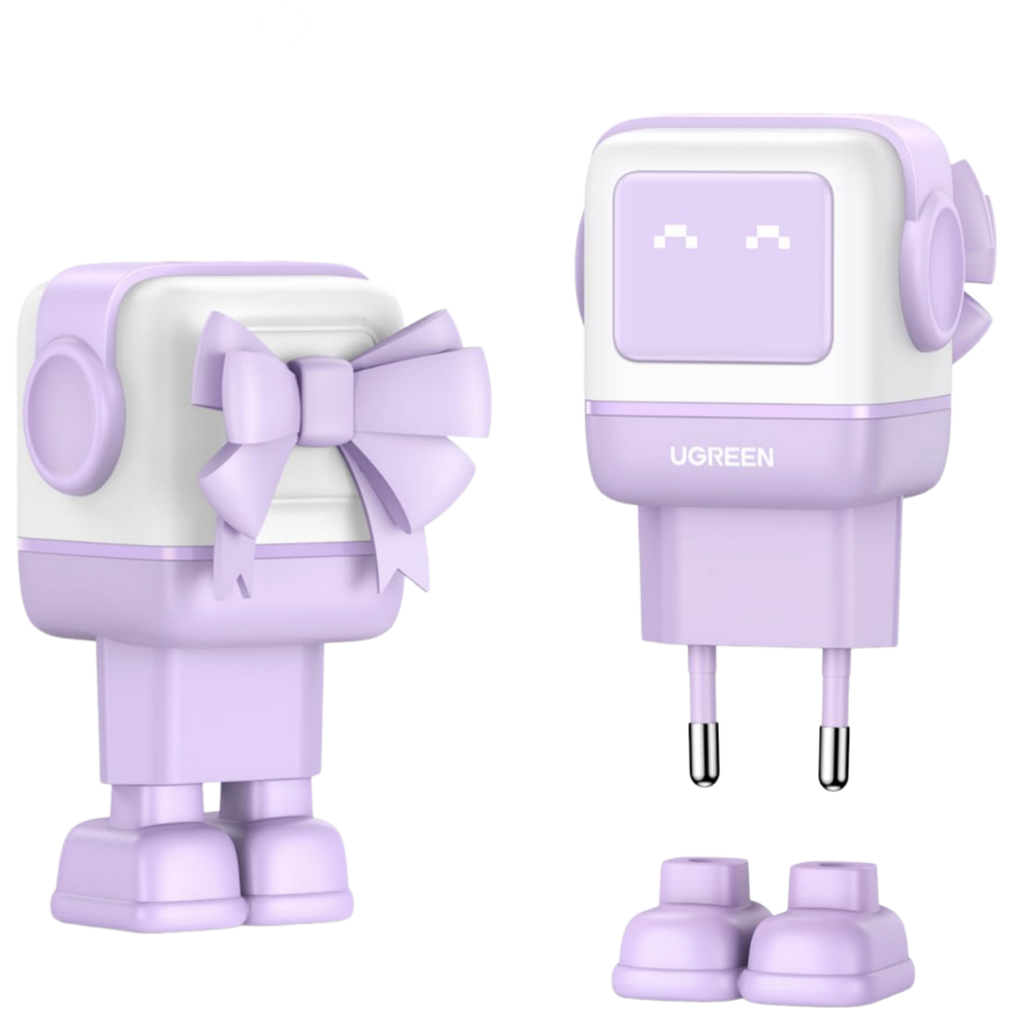 UGREEN Uno Chargeur 65W USB C Rapide 3 Ports (Violet)