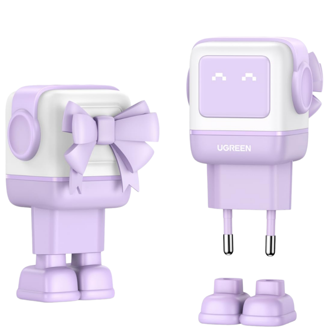 UGREEN Uno Chargeur 65W USB C Rapide 3 Ports (Violet)