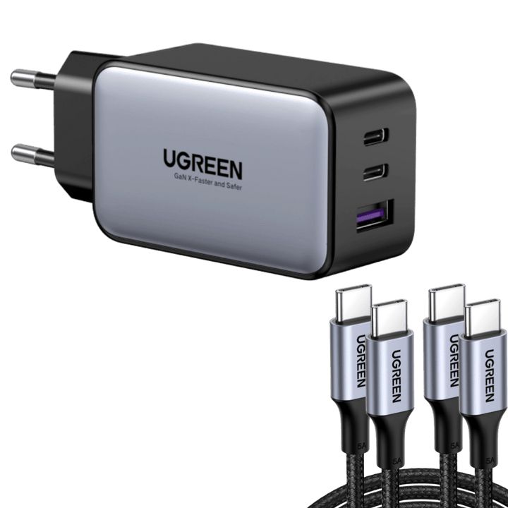 UGREEN Nexode Travel Chargeur 65W Rapide 3 Ports