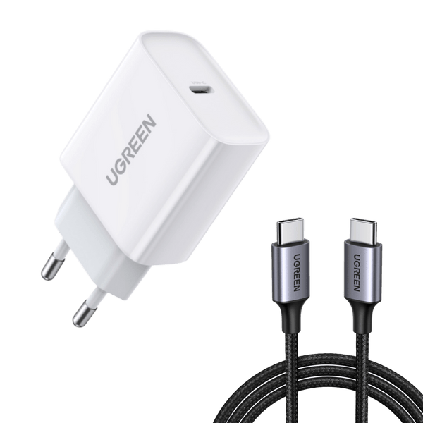 UGREEN 20W Chargeur avec Câble USB C 60W