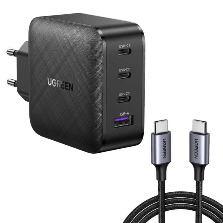 UGREEN 65W Chargeur USB C 4 Ports Câble USB C 60W