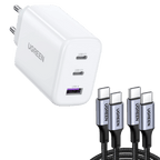 UGREEN 65W Chargeur USB C Rapide 3 Ports