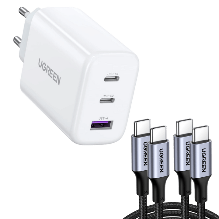 UGREEN 65W Chargeur USB C Rapide 3 Ports