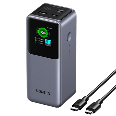 UGREEN Nexode Batterie Externe 20000mAh 130W Power Bank Charge Rapide de 3 Ports PD QC 3.0
