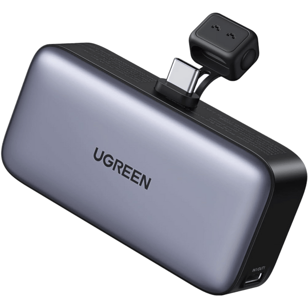 UGREEN Mini Power Bank 5000mAh 22,5W avec support pliable et connecteur USB - C intégré