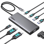 UGREEN Revodok 308 Docking Station Hub USB C 2 HDMI 4K 1 VGA 1080P Triple Affichage 8 en 1 Adaptateur USB C