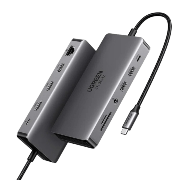 UGREEN Revodok Pro 211 Docking Station USB C 11 en 1 Double HDMI 8K30Hz USB 3.2 10Gbps avec Ethernet RJ45 Hub Adaptateur USB C vers USB PD 100W Audio 3.5mm Compatible avec MacBook Pro Air M1 M2