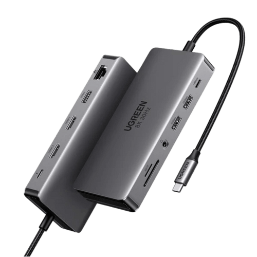 UGREEN Revodok Pro 211 Docking Station USB C 11 en 1 Double HDMI 8K30Hz USB 3.2 10Gbps avec Ethernet RJ45 Hub Adaptateur USB C vers USB PD 100W Audio 3.5mm Compatible avec MacBook Pro Air M1 M2