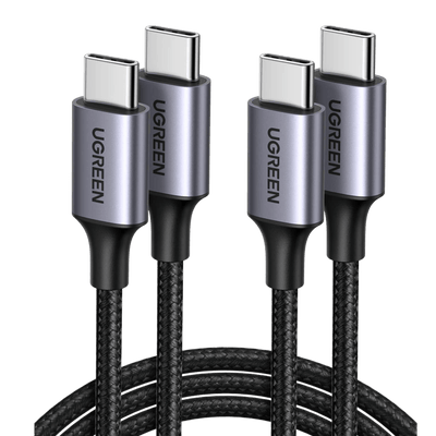 UGREEN Lot de 2 Cable USB C vers USB C PD Charge Rapide 60W Type C Nylon Tress