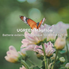 UGREEN MagFlow Batterie Externe Magnétique Sans Fil (10000mAh, Qi2 25W, Compatible MagSafe)
