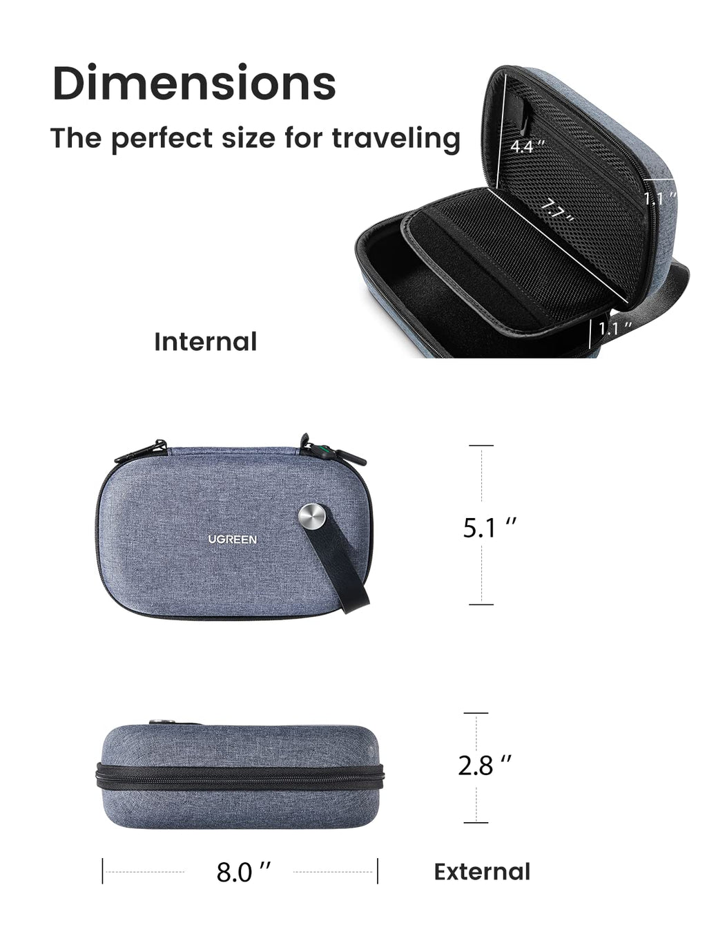 Ugreen Travel Electronics Organizer for Cables and Accessories