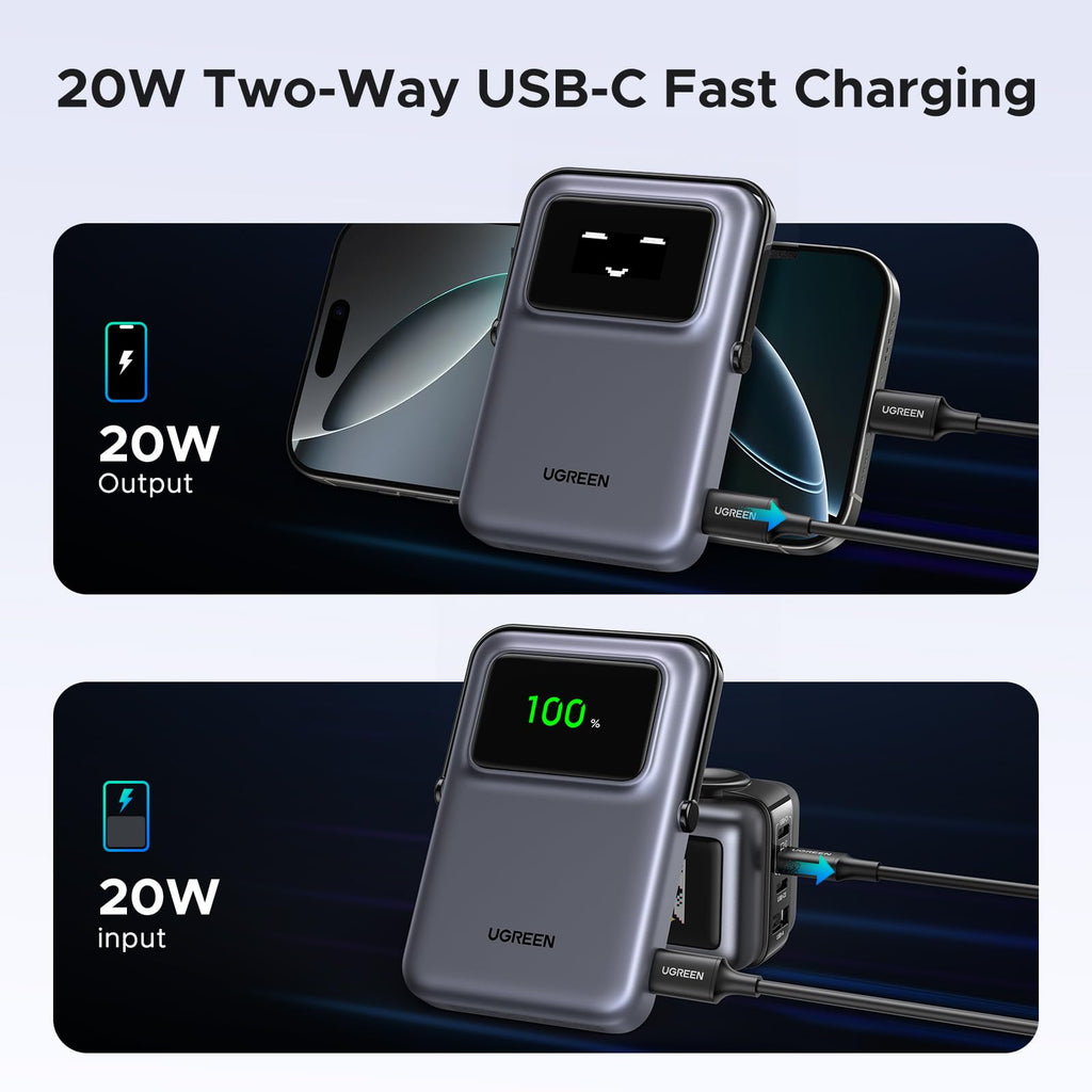 UGREEN Uno Batterie Externe Magnétique sans Fil 10000mAh 7.5W