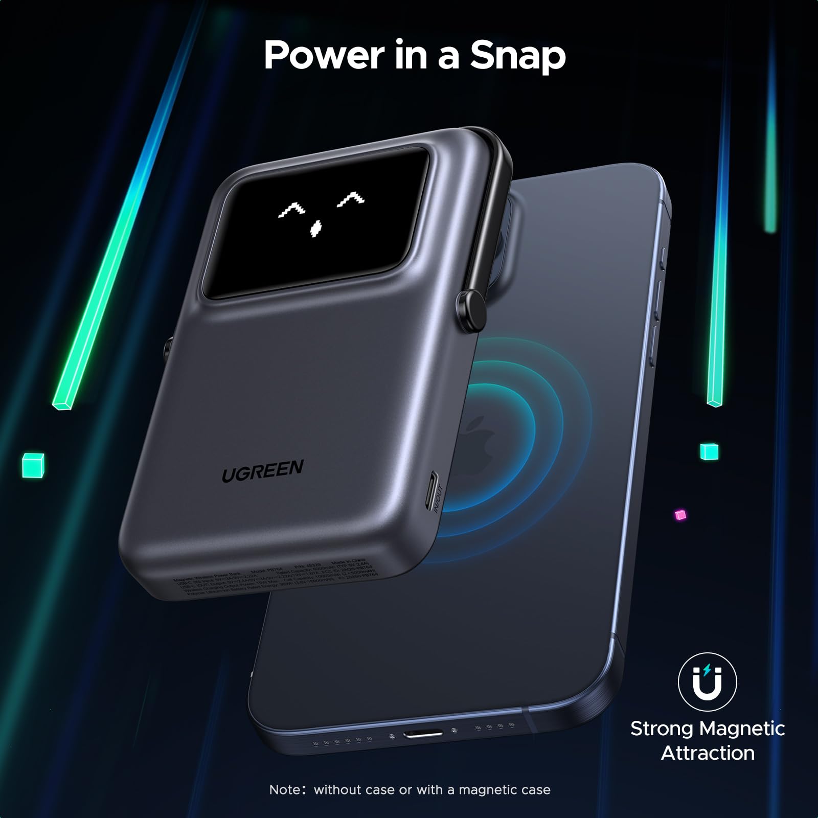 UGREEN Uno Batterie Externe Magnétique sans Fil 10000mAh 7.5W