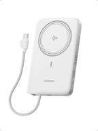 UGREEN MagFlow Air Batterie Externe Magnétique (10 000 mAh, Qi2 15 W, Câble USB-C Intégré)
