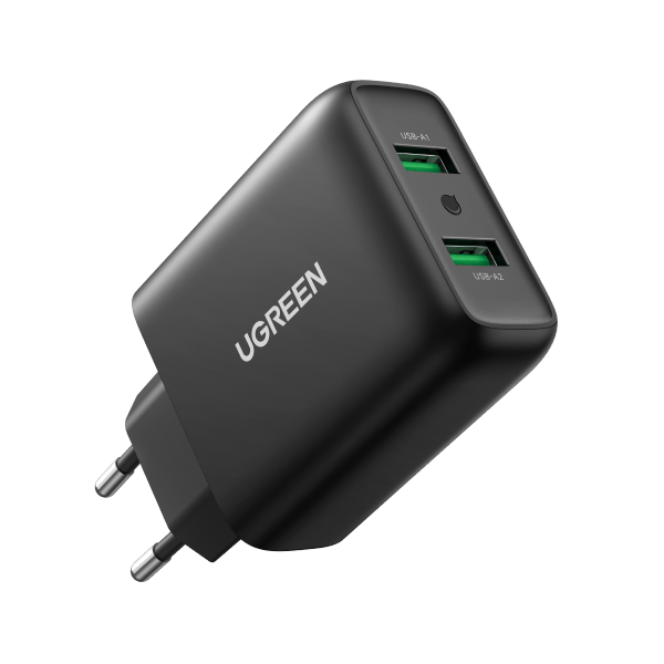 UGREEN 18W Quick Charge 3.0 Chargeur Secteur USB 2 Ports