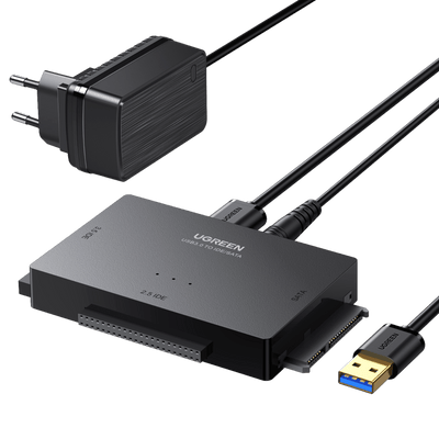UGREEN Adaptateur Disque Dur IDE SATA USB 3.0 pour 2,5 3,5 Pouces HDD SSD Lecteur Disque Dur Externe