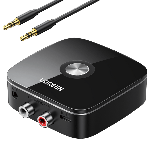 Ugreen émetteur émetteur/récepteur adaptateur audio sans fil Bluetooth 5.0  mini jack 3,5 mm noir (CM523 60300) - ✓