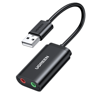 UGREEN Carte Son Externe Adaptateur USB Audio Jack 3,5mm Carte Son USB Plug Play