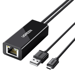 UGREEN Adaptateur Réseau Micro USB vers RJ45 Ethernet （USB Cable Alimentation 1M