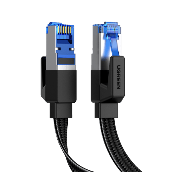 UGREEN Cat 8 Plat Câble Ethernet Réseau RJ45 Nylon Tressé 26AWG Super Débit 40Gbps 2000MHz