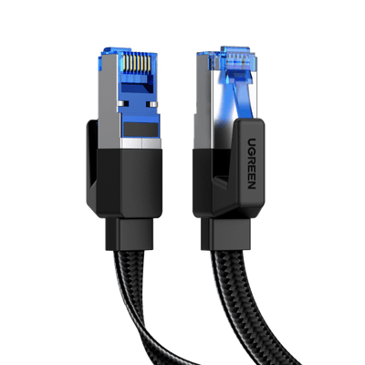 UGREEN Cat 8 Plat Cable Ethernet Réseau RJ45 26AWG 40Gbps 2000MHz