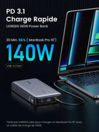 UGREEN Batterie Externe Portable USB C 25000 mAh 145W 3 Sorties Câble