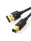 UGREEN Câble Imprimante USB 2.0 A Mâle vers USB B Mâle Câble Scanner Cordon Imprimante Type B Compatible avec Imprimante HP, Canon, Epson, Lexmark, Brother, Hero (3M)