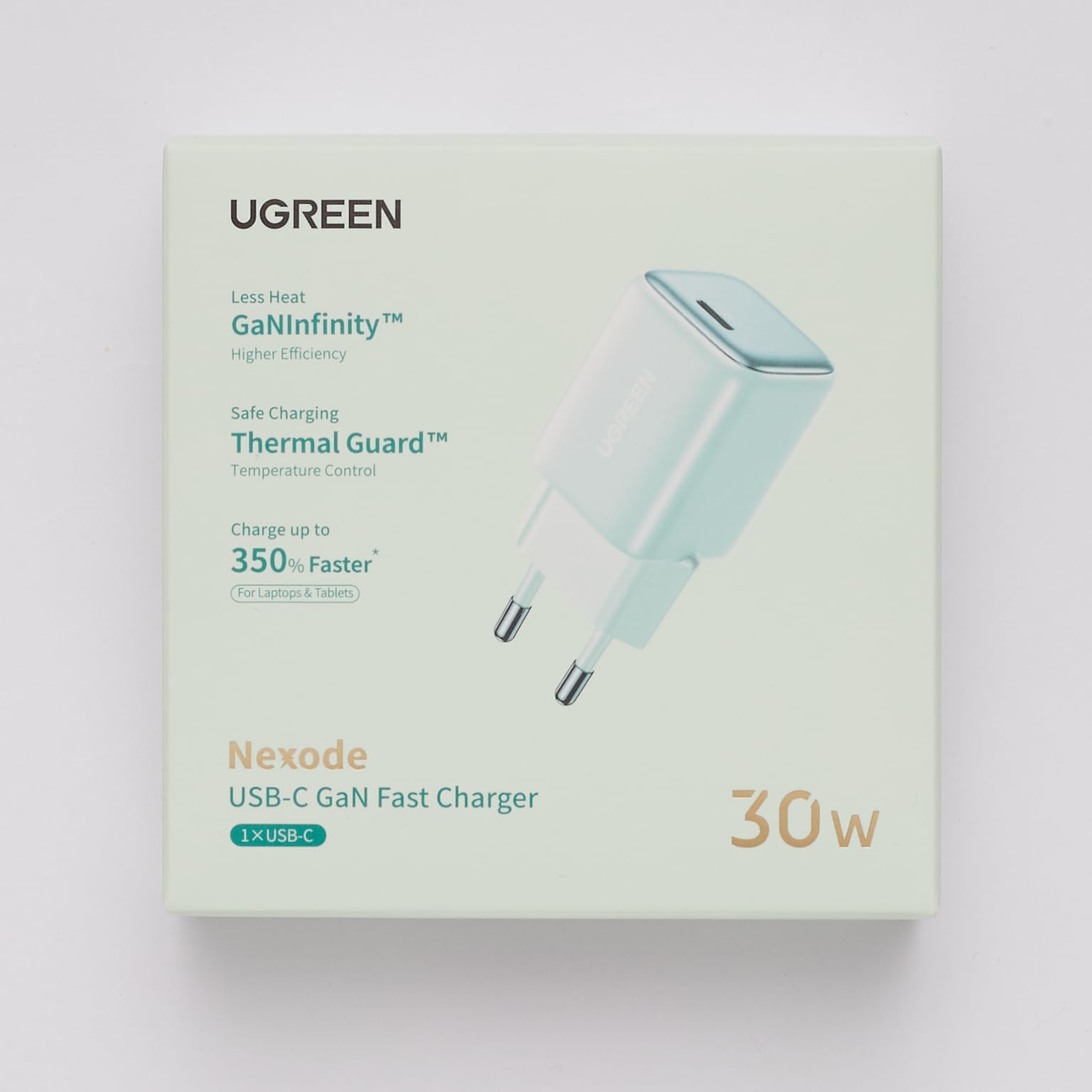 UGREEN Nexode Chargeur 30W USB C avec GaN Tech (Vert)