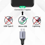 UGREEN Lot de 2 Câble Micro USB QC Rapide 3A Nylon Tressé