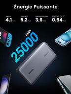 UGREEN Batterie Externe Portable USB C 25000 mAh 145W 3 Sorties Câble
