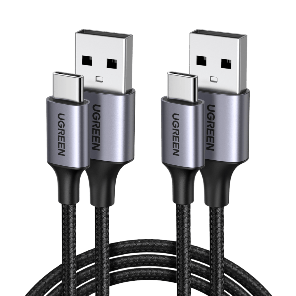 UGREEN Lot de 2 Câble USB C 3A Nylon Tressé Câble USB Type C Charge Rapide