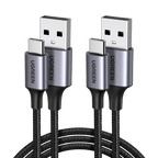 UGREEN Lot de 2 Câble USB C 3A Nylon Tressé Câble USB Type C Charge Rapide