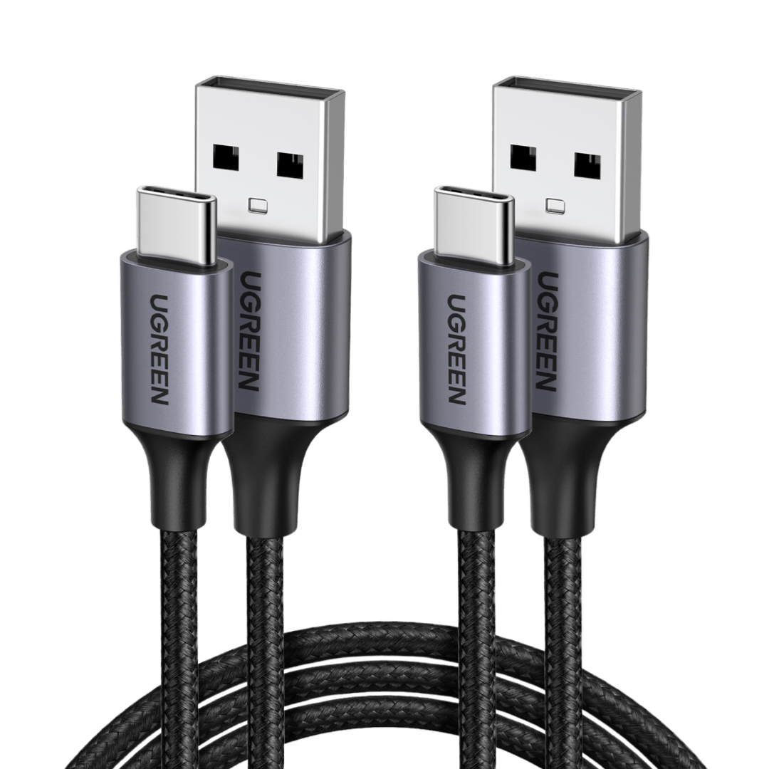 UGREEN Lot de 2 Câble USB C 3A Nylon Tressé Câble USB Type C Charge Rapide
