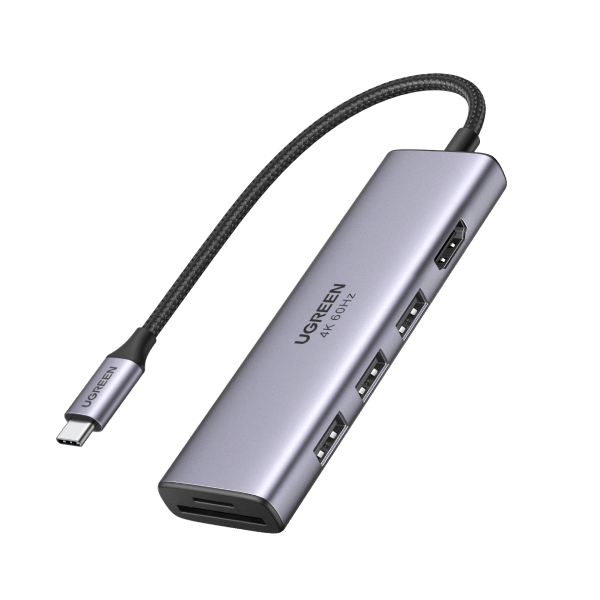 UGREEN Hub USB C （HDMI 4K 60Hz Adaptateur Type C/lecteur de cartes）