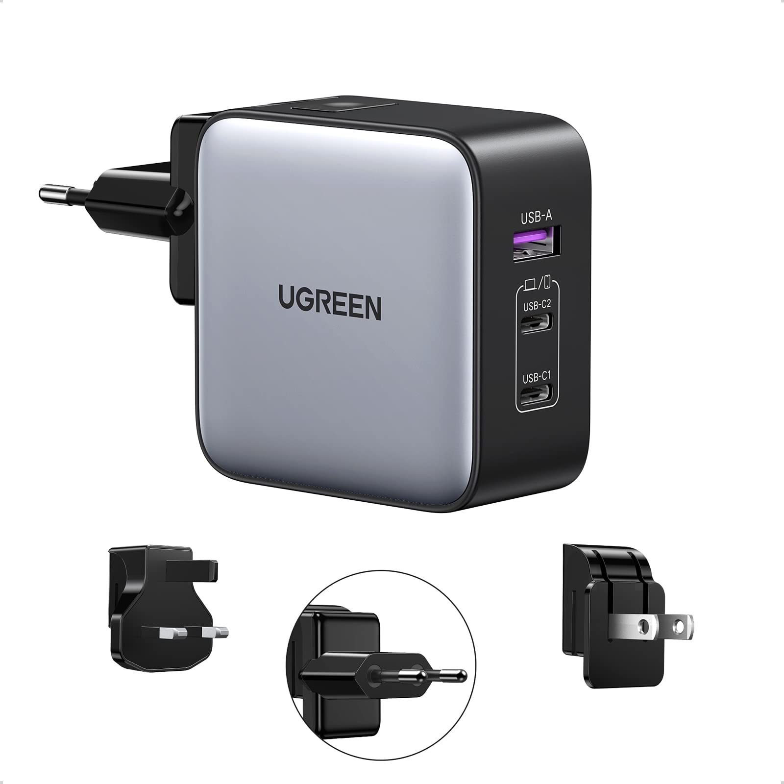 UGREEN Nexode 65W GaN Chargeur USB C 3 Ports