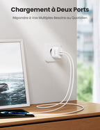 UGREEN Chargeur Secteur USB 2 Ports 3.4A