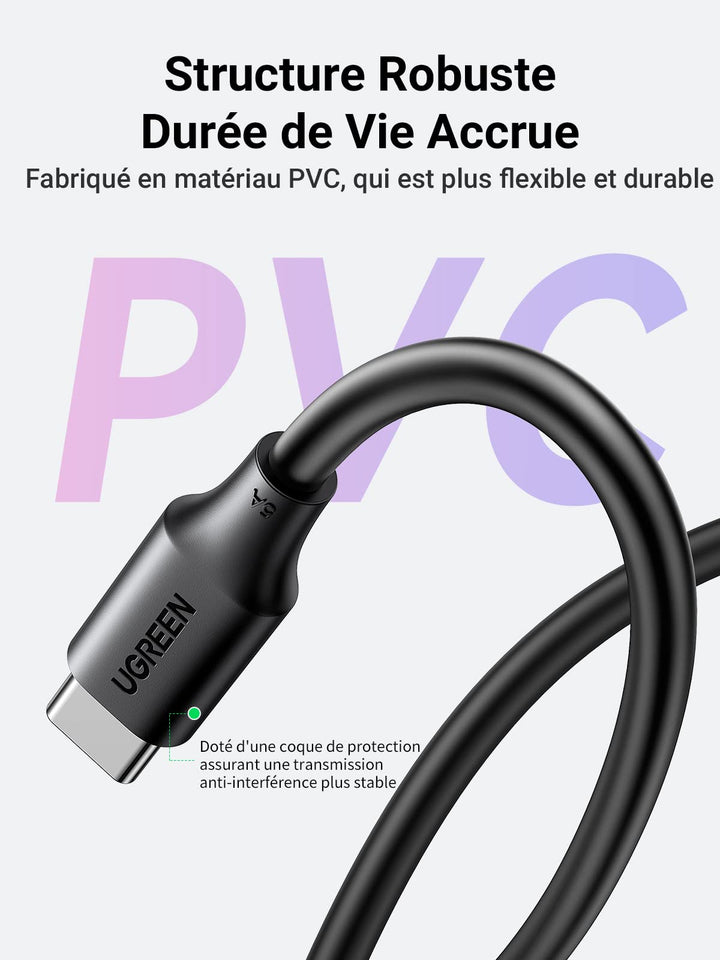 UGREEN Cable USB C vers USB C PD 100W 5A 20V Charge Rapide (1M)