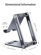 UGREEN Support Téléphone Bureau en Aluminium Stand Smartphone Pliable Ajustable
