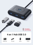 UGREEN Hub USB 3.0 vers 4 Ports USB 5Gbps Transfert Rapide