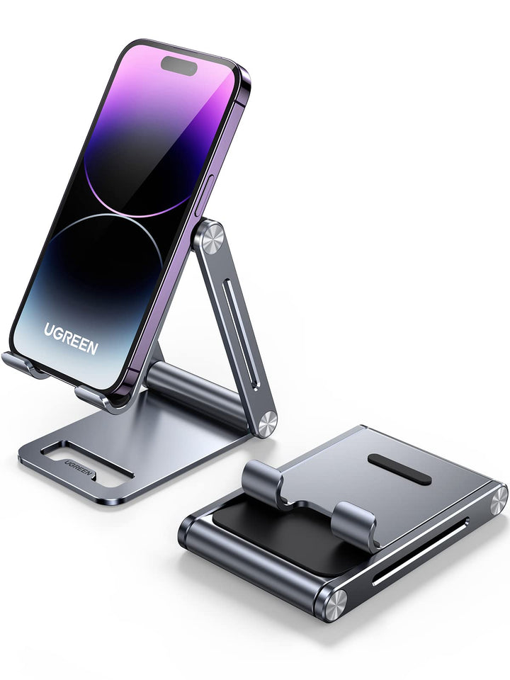UGREEN Support Téléphone Bureau en Aluminium Stand Smartphone Pliable Ajustable