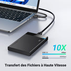 UGREEN USB 3.0 Boîtier Externe pour Disque Dur 2,5 Pouces SATA