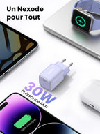 UGREEN Nexode Chargeur 30W USB C avec GaN Tech (Violet)